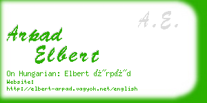 arpad elbert business card